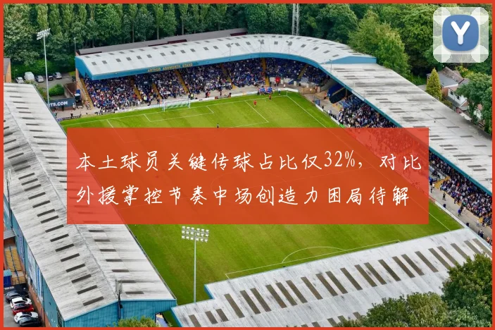 本土球员关键传球占比仅32%，对比外援掌控节奏中场创造力困局待解